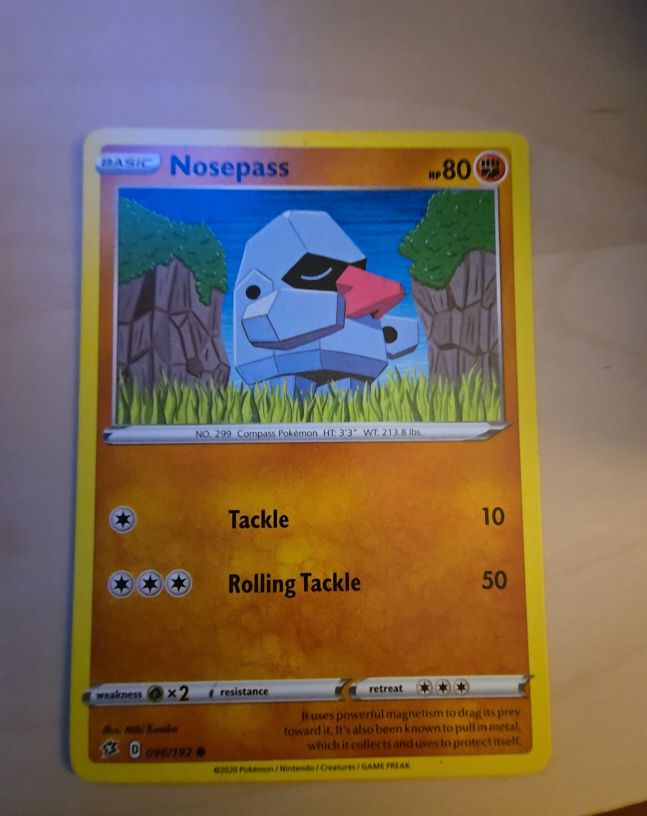 2020 Pokemon Rebel Clash #096 Nosepass — front