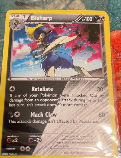 2016 Pokémon XY Steam Siege #64 Bisharp — front