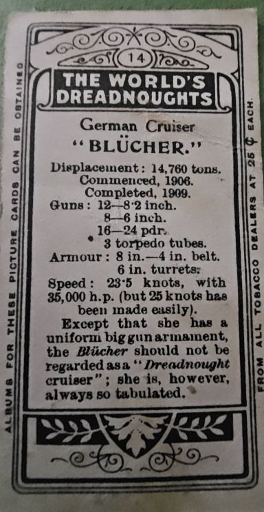 The World's Dreadnoughts #14 German Cruiser Blücher — front