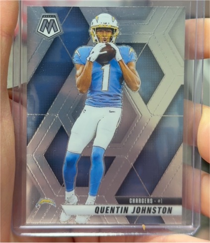 2025 Panini Mosaic #1 Quentin Johnston — front
