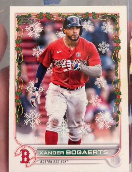 2022 Topps Holiday #HW40 Xander Bogaerts — front