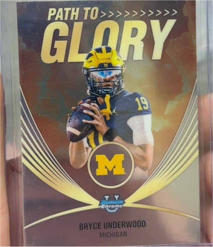 2025 Bowman Chrome University #PG-18 Bryce Underwood Path to Glory — front