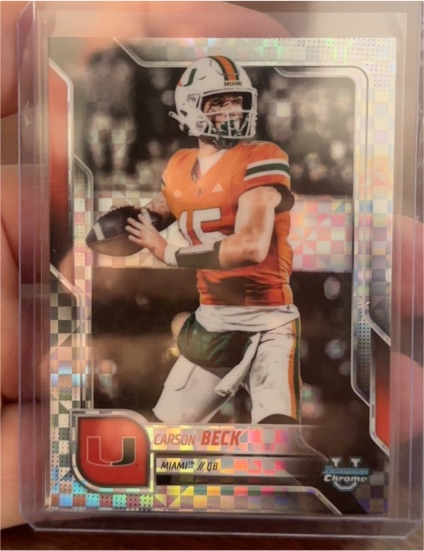 2025 Bowman University Chrome #138 Carson Beck — front