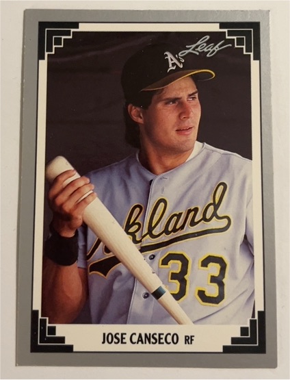1991 Leaf #182 Jose Canseco — front