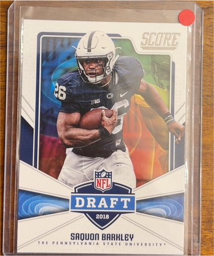 2018 Panini Score NFL Draft #6 Saquon Barkley — front