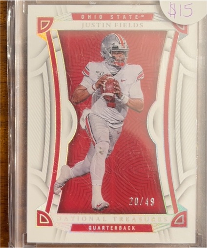 2023 Panini National Treasures Collegiate #20 Justin Fields — front