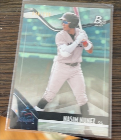 2021 Bowman Platinum Top Prospects #TOP-44 Nasim Nunez — front