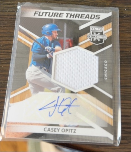 2022 Panini Elite Extra Edition Future Threads Signatures #FTS-CO Casey Opitz — front