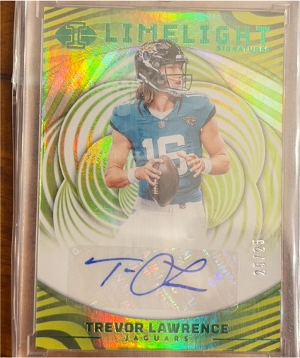 2023 Panini Illusions Limelight Signatures #LS-TL Trevor Lawrence — front