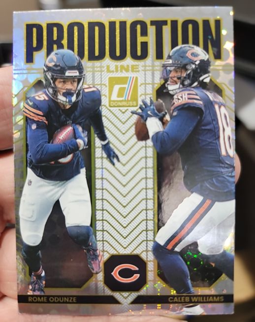 2025 Donruss Production Line #17 Rome Odunze & Caleb Williams — front