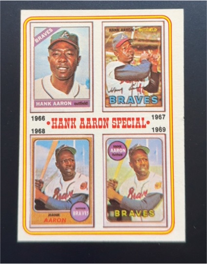 1974 Topps #5 Hank Aaron Special 1966-1969 — front