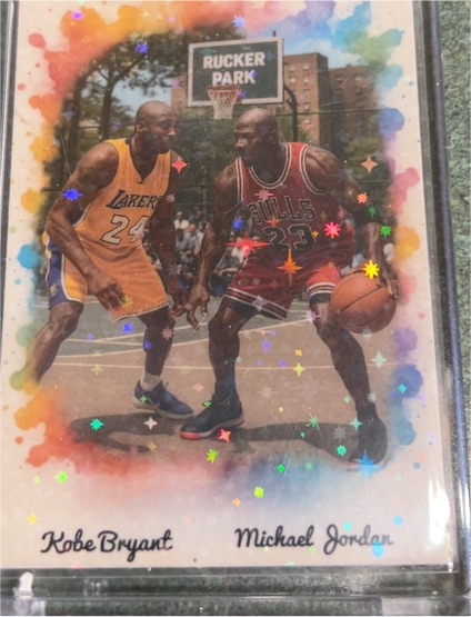 Unknown Kobe Bryant and Michael Jordan Rucker Park Basketball Card — front