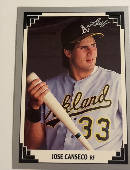 1991 Leaf #182 Jose Canseco — front