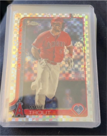 2025 Topps Chrome #100 Mike Trout — front