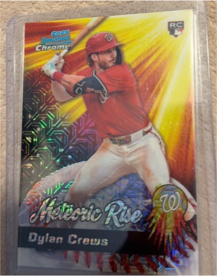 2025 Bowman Chrome #MR-10 Dylan Crews Meteoric Rise — front