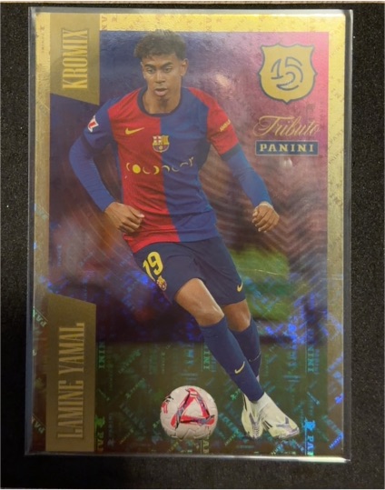 2024-25 Panini 125th Anniversary FC Barcelona Kromix #K83 Lamine Yamal Rookie — front
