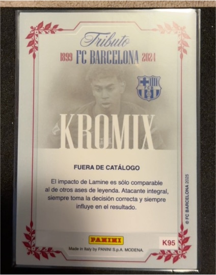2024 Panini Tributo FC Barcelona K95 Lamine Yamal — front