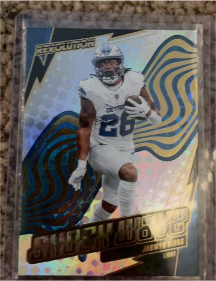 2025 Panini Revolution Shockwave #19 Jahmyr Gibbs — front