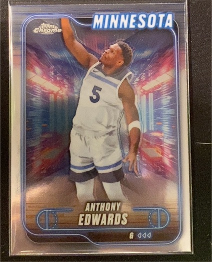 2024-25 Topps Chrome #77 Anthony Edwards — front