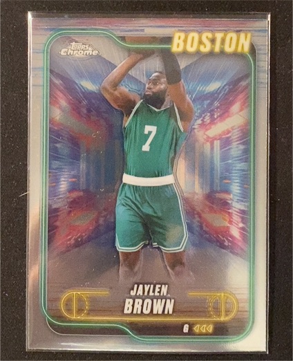 2024-25 Topps Chrome #28 Jaylen Brown — front