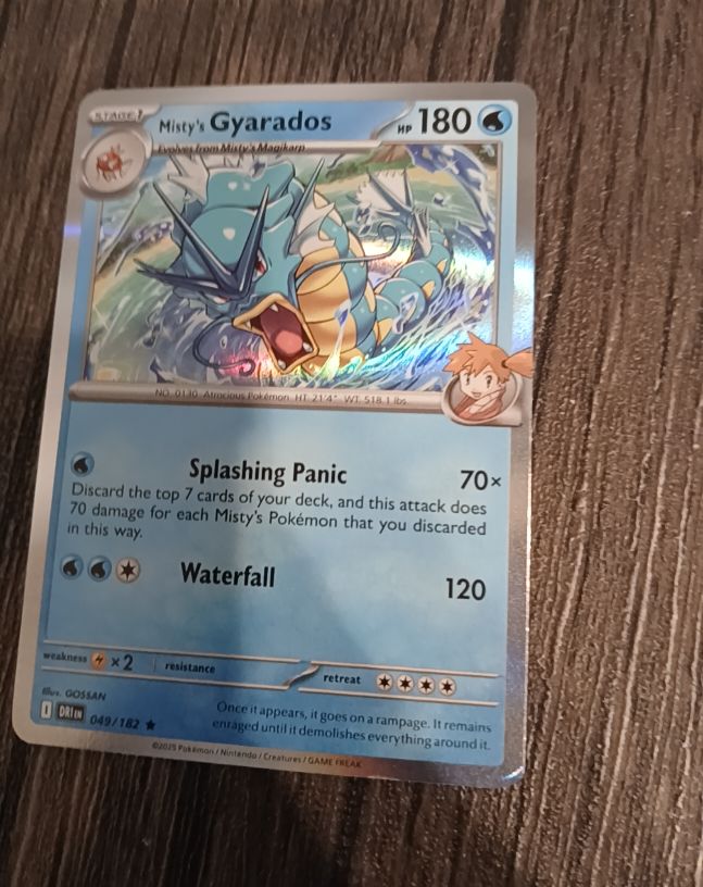 2025 Pokemon SV10 Destined Rivals #049 Misty's Gyarados — front