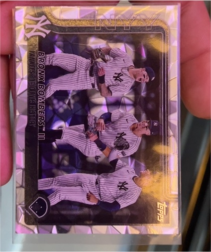 2025 Topps Series 1 Bronx Bombers II #184 Aaron Judge, Anthony Santander, Juan Soto — front
