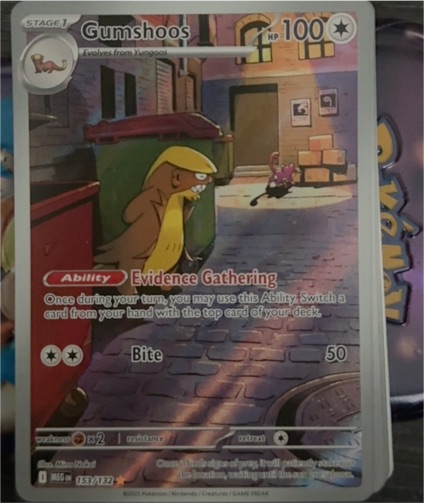 2025 Pokémon Mega Evolution #153 Gumshoos Illustration Rare Holo — front
