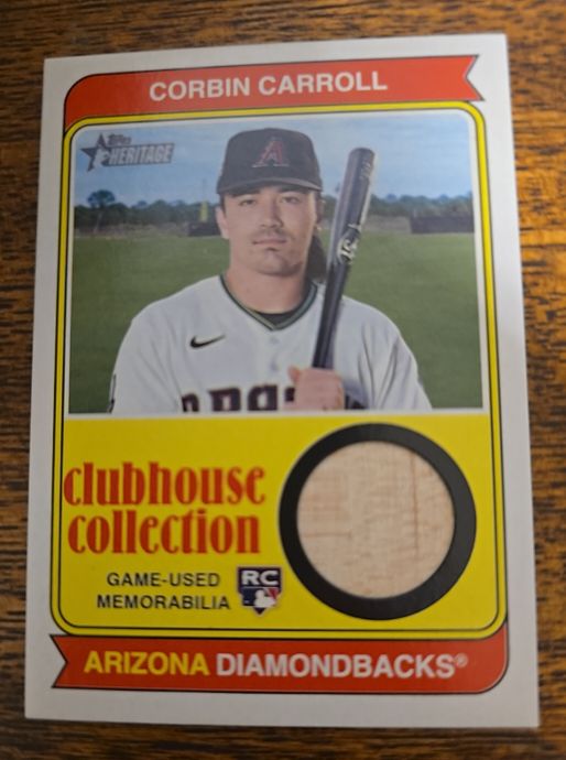 2023 Topps Heritage Clubhouse Collection #CCR-CCA Corbin Carroll — front