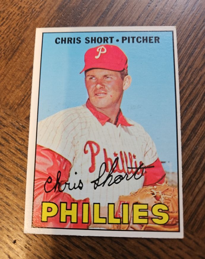 1967 Topps #395 Chris Short — front