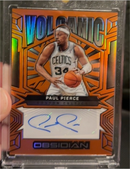 2024-25 Panini Obsidian #VS-PP Paul Pierce Volcanic Signatures — front