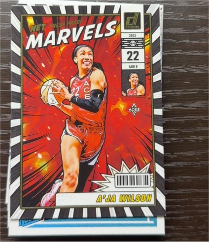 2025 Panini Donruss WNBA #8 A'ja Wilson Net Marvels — front