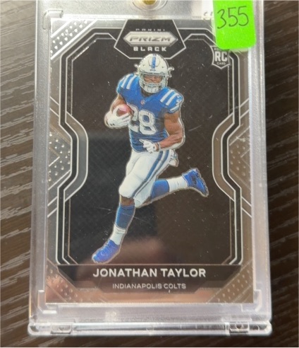 2020 Panini Chronicles Prizm Black #PB-7 Jonathan Taylor — front