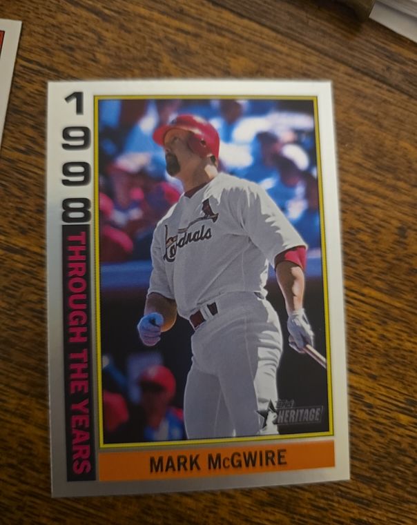 2025 Topps Heritage #TTY-13 Mark McGwire 1998 Through the Years — front