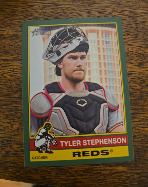 2025 Topps Heritage #46 Tyler Stephenson — front