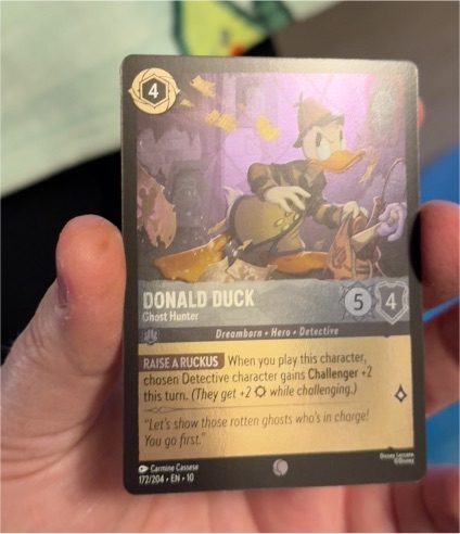 2024 Disney Lorcana #172 Donald Duck Ghost Hunter — front