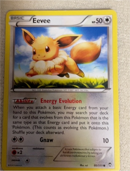 2014 Pokémon Furious Fists #80 Eevee — front