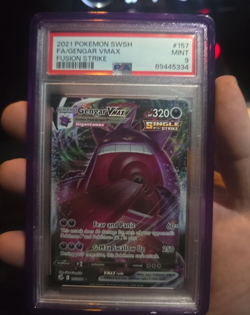 2021 Pokemon SWSH Fusion Strike #157 Gengar VMAX — front