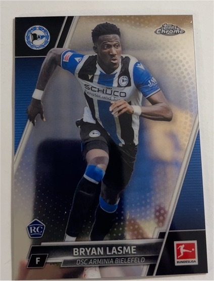 2021 Topps Chrome Bundesliga #21 Bryan Lasme Rookie DSC Arminia Bielefeld — front