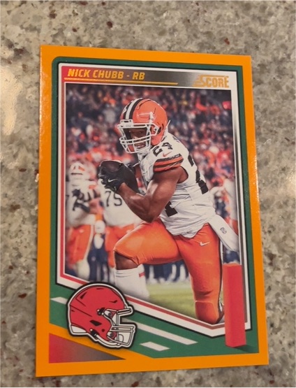 2025 Panini Score #19 Nick Chubb — front