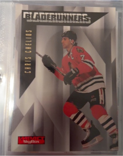 1996-97 SkyBox Impact Bladerunners #2 Chris Chelios — front