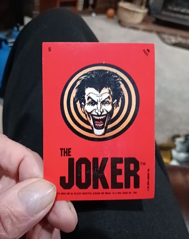 1989 Topps Batman #5 The Joker Sticker — front