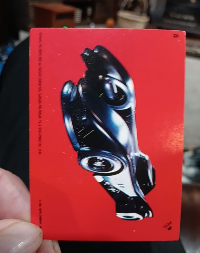 1989 Topps Batman #8 Batmobile Sticker — front