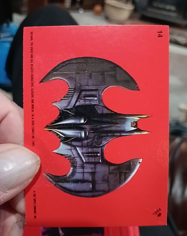 1989 Topps Batman #14 Batwing Sticker — front