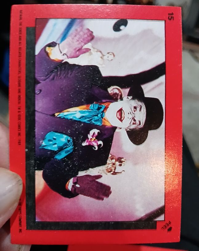 1989 Topps Batman #15 Joker Sticker — front