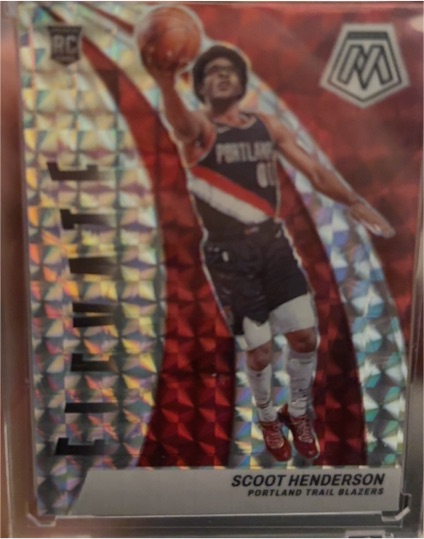 2023-24 Panini Mosaic #9 Scoot Henderson Elevate NBA RC Portland Trail Blazers — front