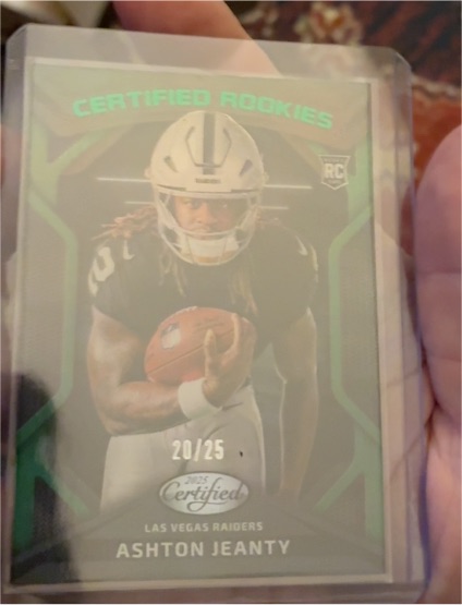 2025 Panini Certified #CRK-AJY Ashton Jeanty — front