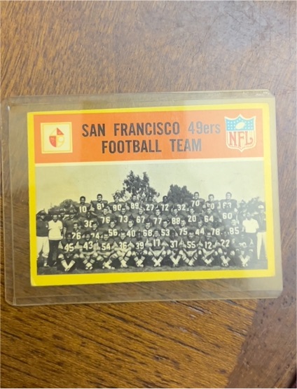 1967 Philadelphia #169 San Francisco 49ers Team — front