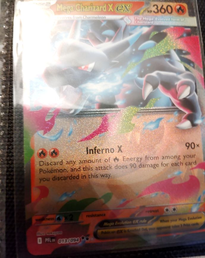 2025 Pokémon TCG Mega Charizard X ex #013/094 Phantasmal Flames — front