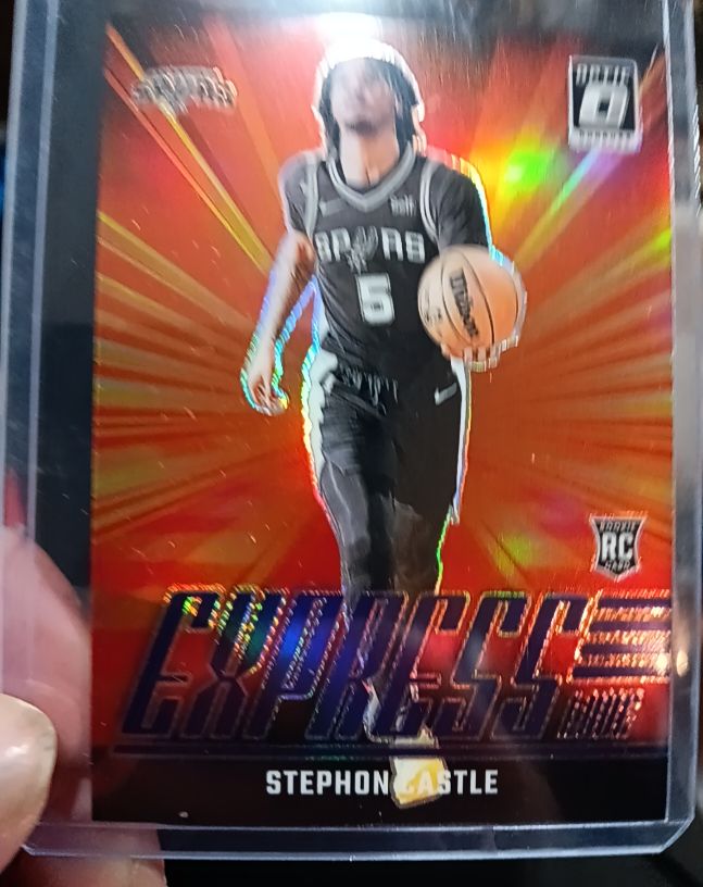 2024-25 Panini Donruss Optic #1 Stephon Castle Express Lane Purple Prizm Rookie — front