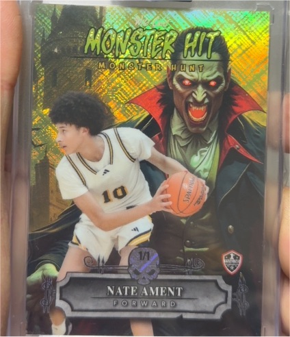 2025 Wild Card Haunted Hits Monster Hunt #1 Nate Ament — front